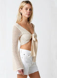 Sweet and Salty Natural Crochet Crop Top