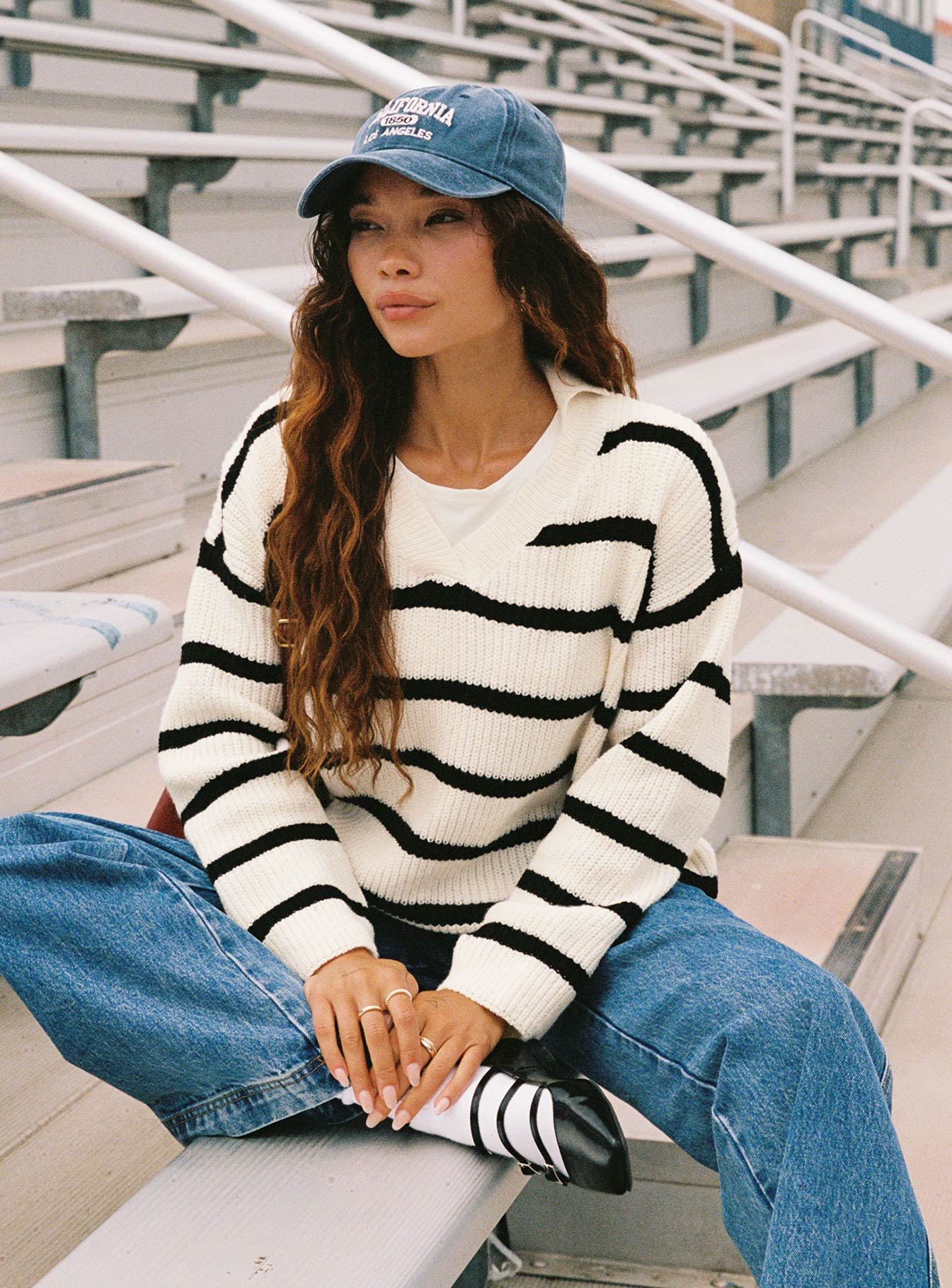 Forte Knit Sweater Black Cream
