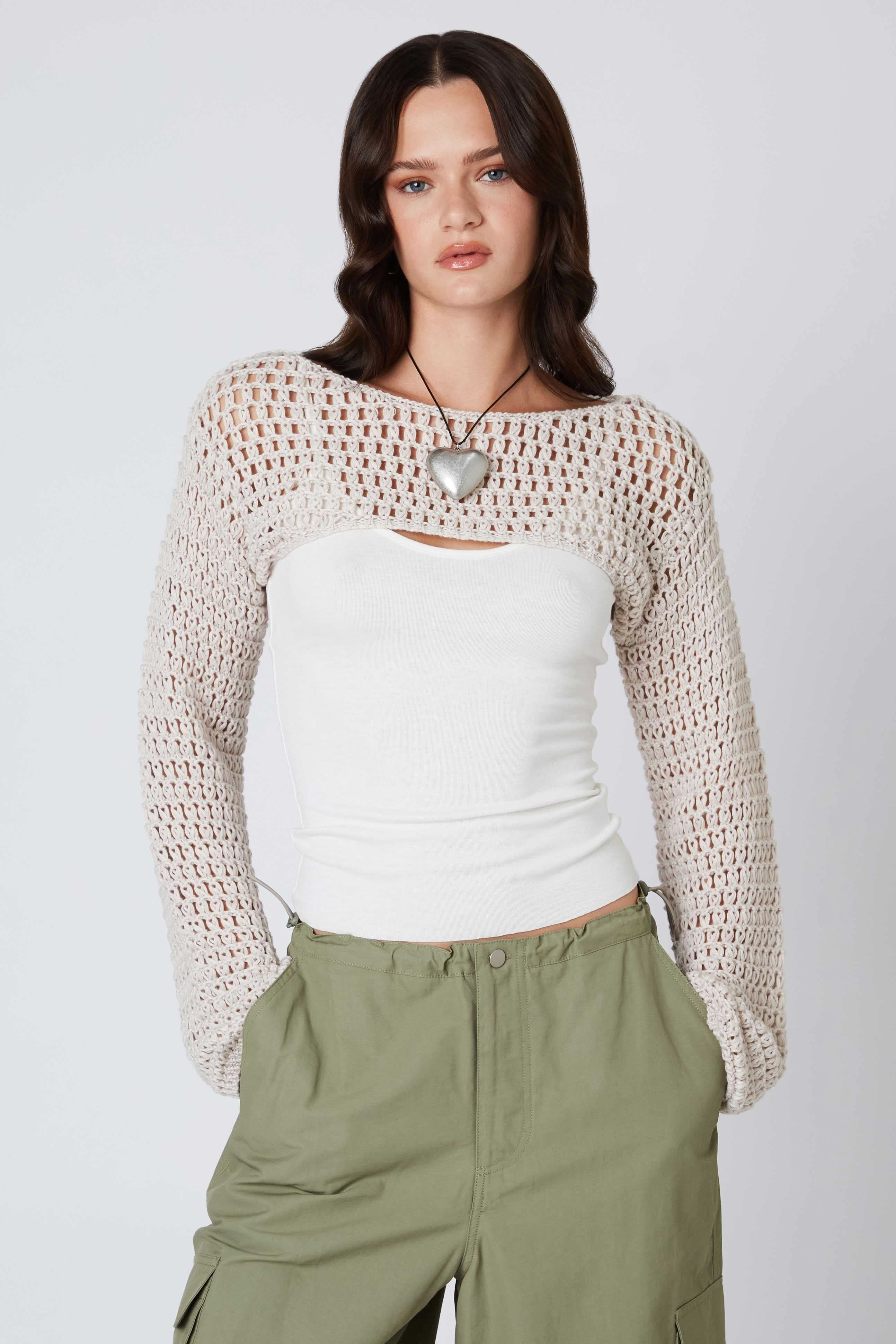 Savannah Stone Crochet Shrug