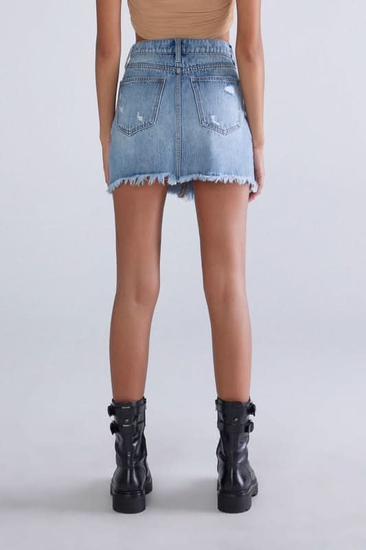 Eyes On You Medium Wash Denim Mini Skirt