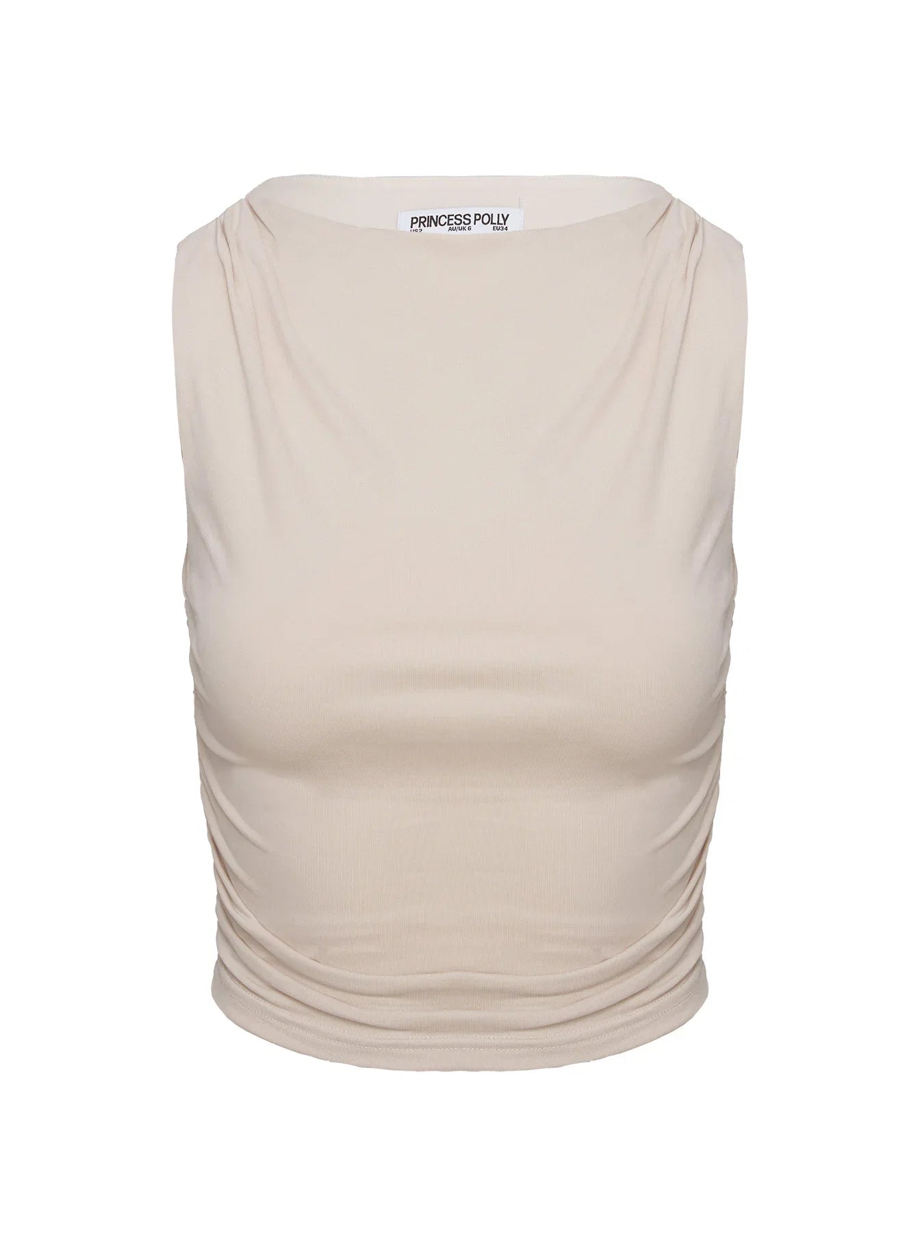 Hold Em High Neck Top Cream