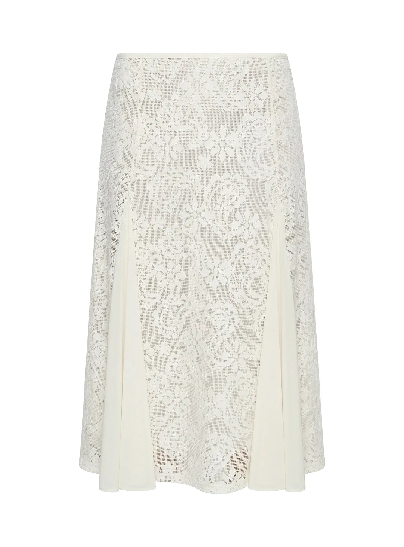 Quani Lace Midi Skirt Cream