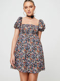 Lets Dance Mini Dress Black Floral