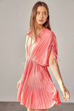 Kayla Milky Pink Dolman Short Sleeve Mini Dress