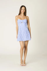 Isla Periwinkle Blue Strapless Mini Dress