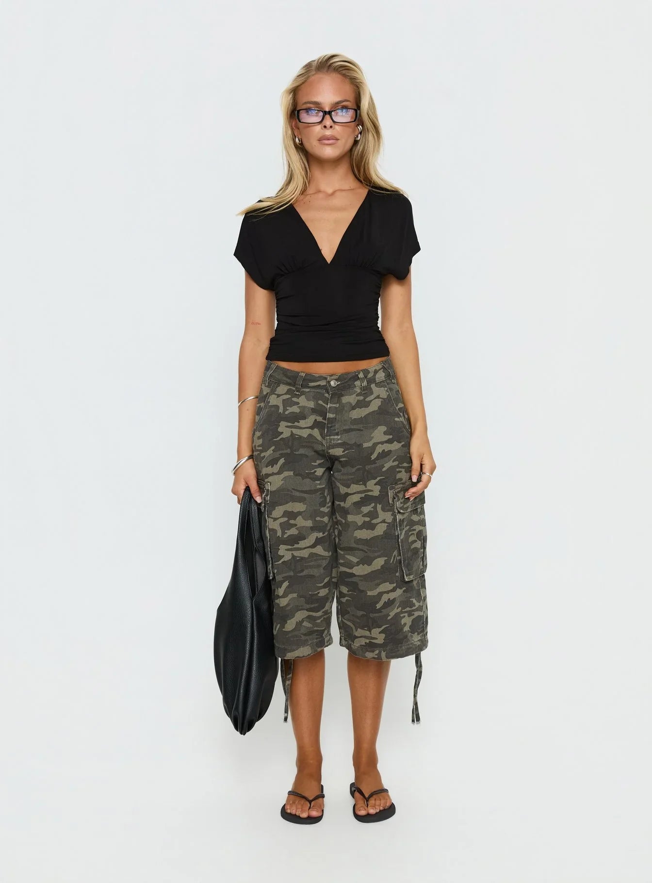 Hudsen Longline Cargo Shorts Camo