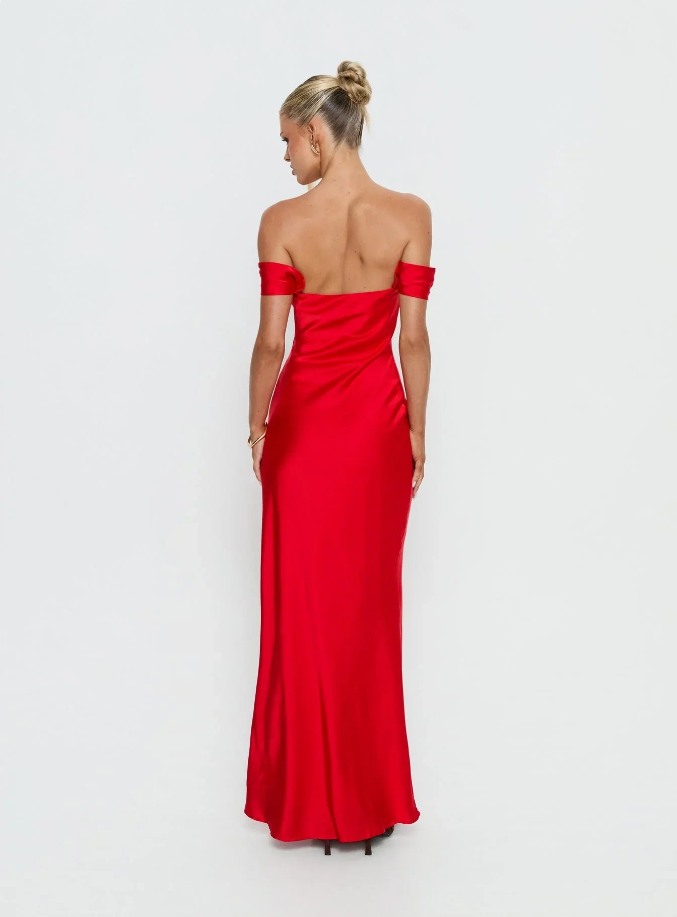 Azura Off The Shoulder Maxi Dress Red