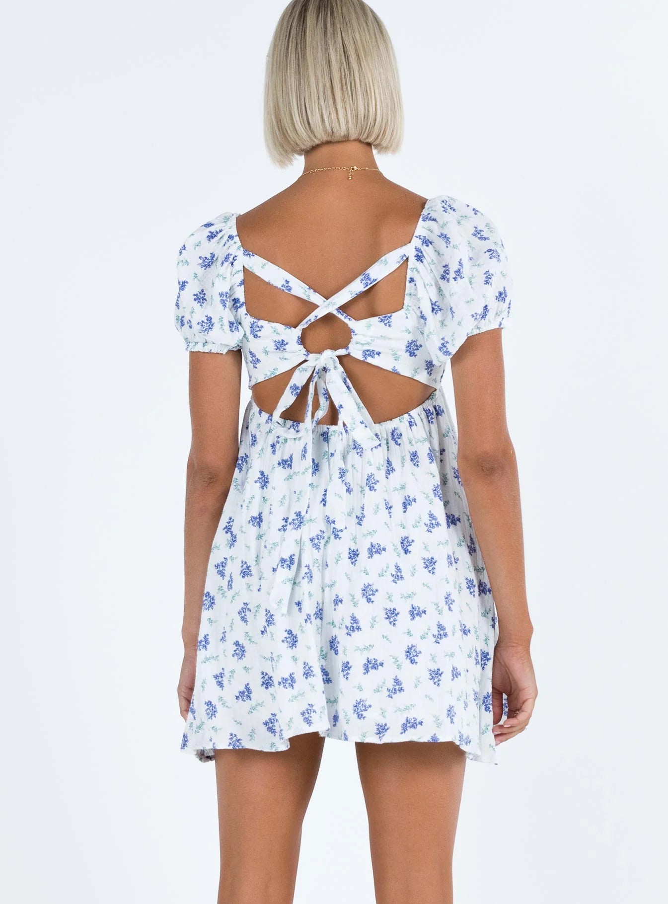 Lets Dance Mini Dress Blue Floral