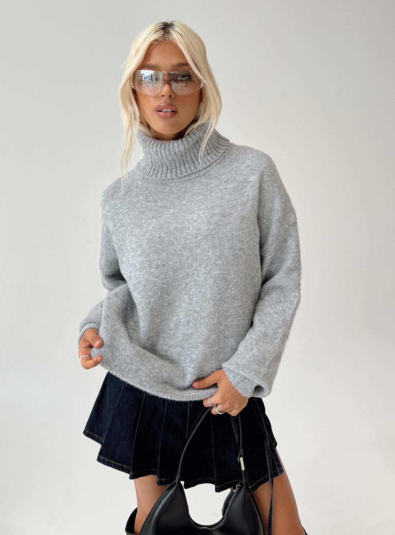 Oswin Turtleneck Sweater Grey