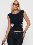 Currents Cut Out Detail Top Navy / Pink
