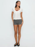 Caryann Frill Blouse Top White