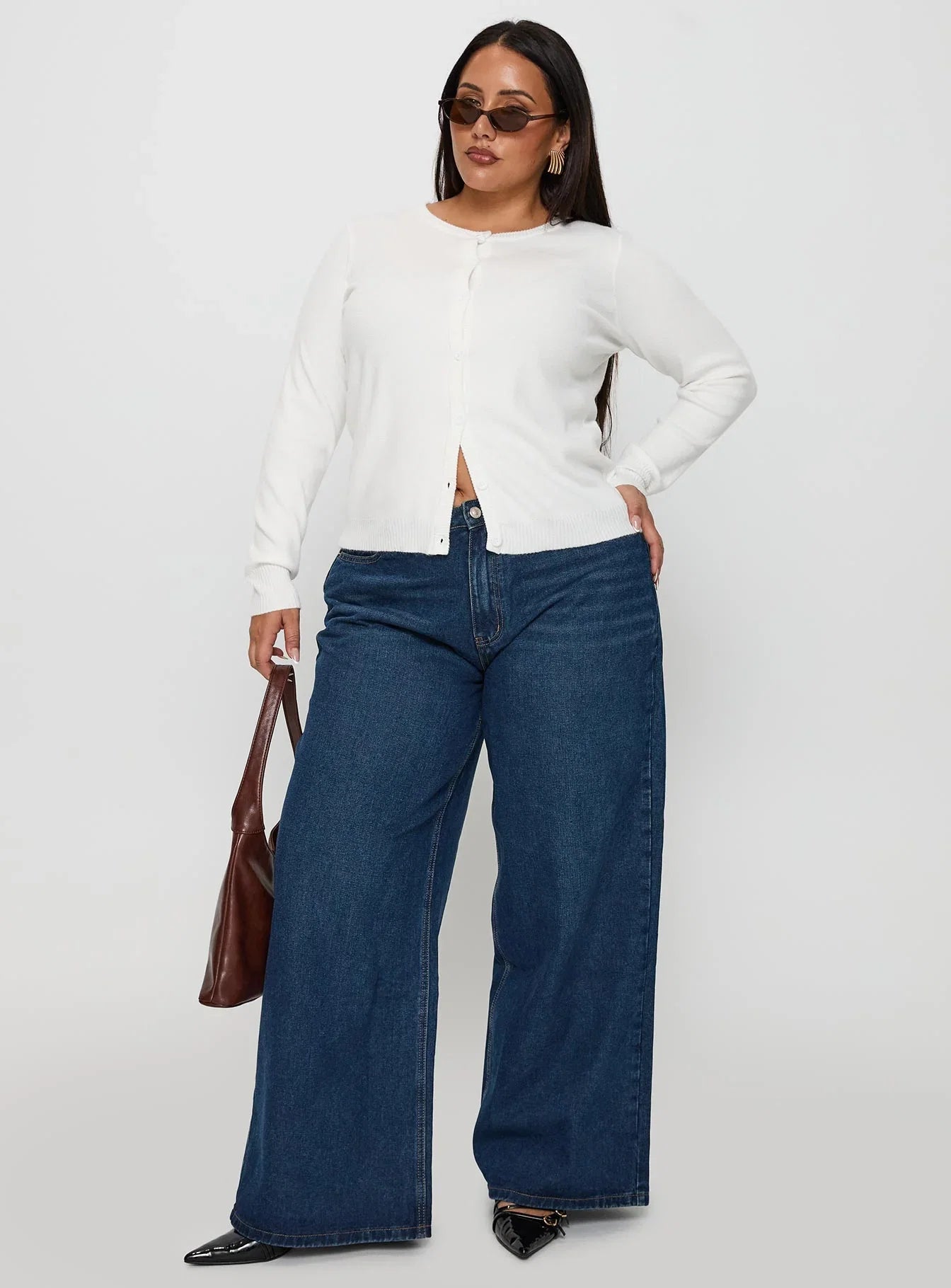 Lauraine Cardigan White Curve