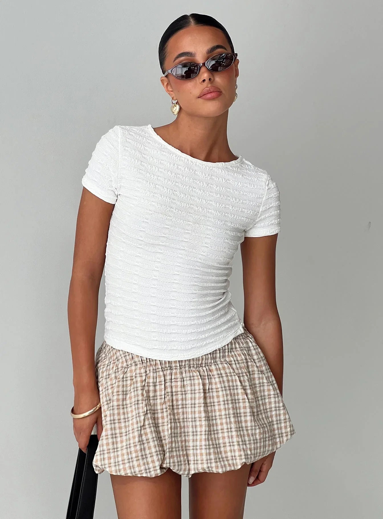 For The Better Textured Top White