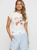 Breakfast Buffet Sleep Tee White