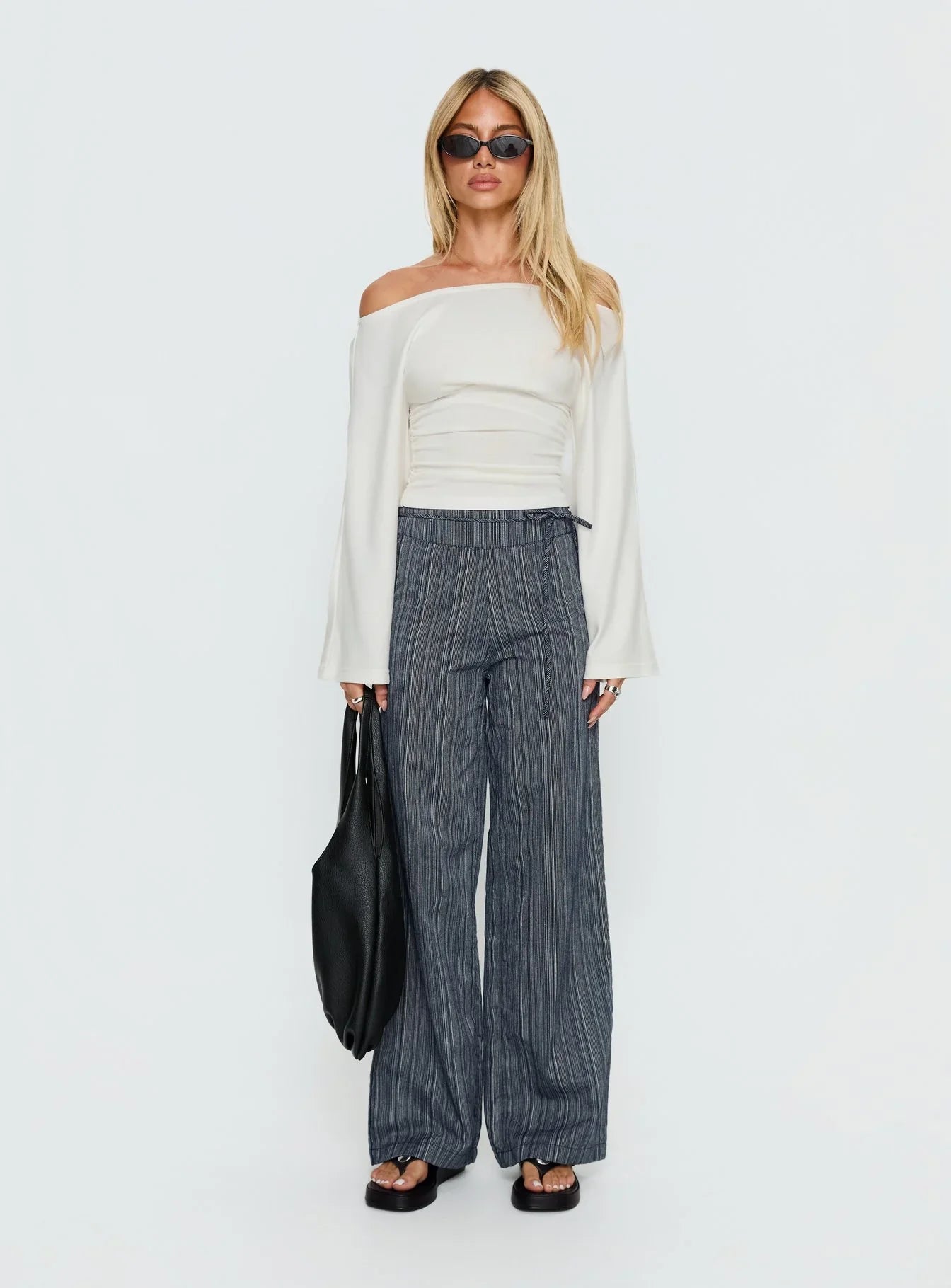 Rush Hours Tie Up Pants Navy