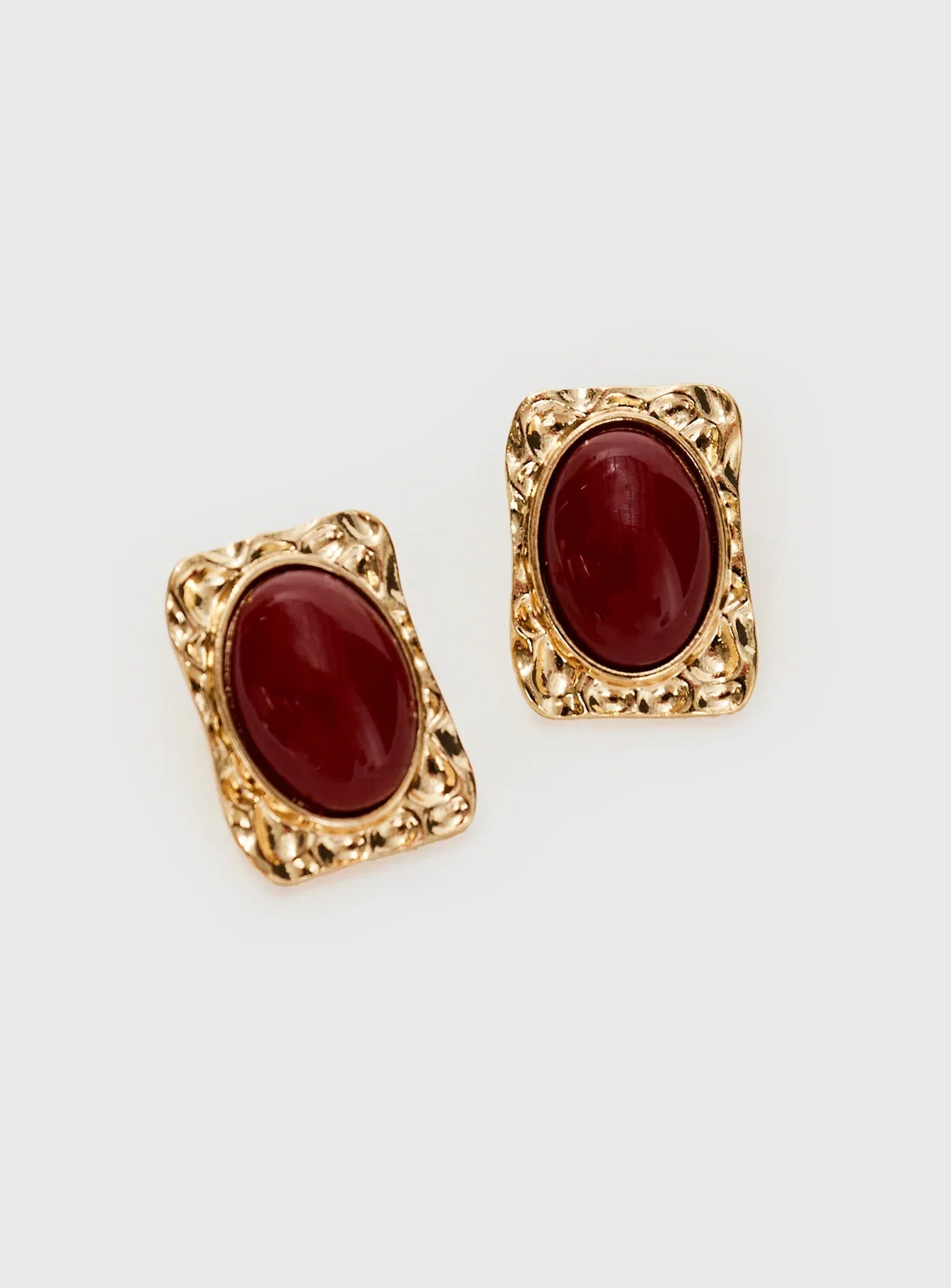 Jaquetta Earrings Red Gold