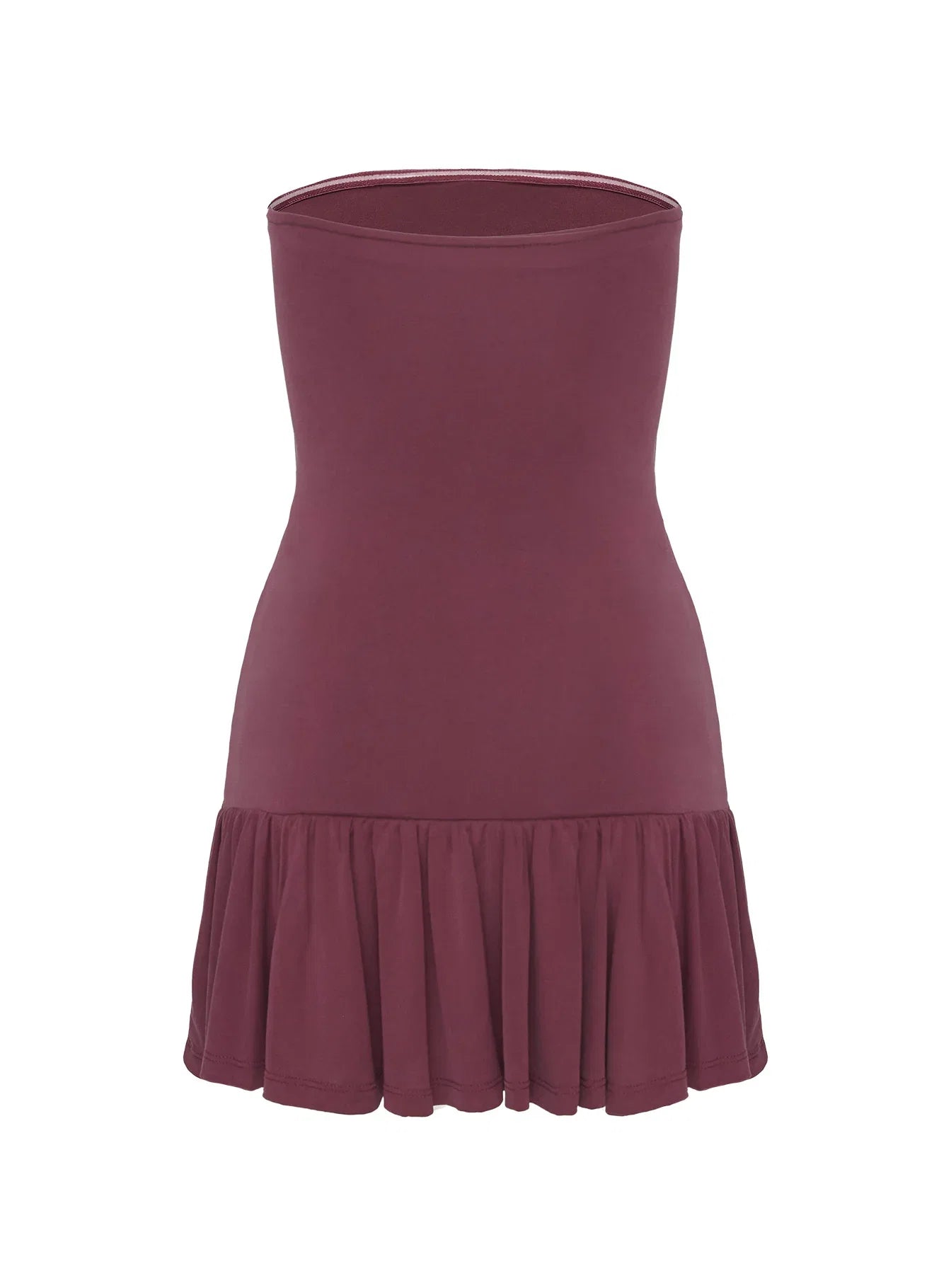 Love Lingers Strapless Mini Dress Burgundy