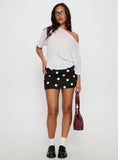 Dayten Off Shoulder Sheer Top White