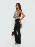 Faythe High Neck Tie Top Paisley
