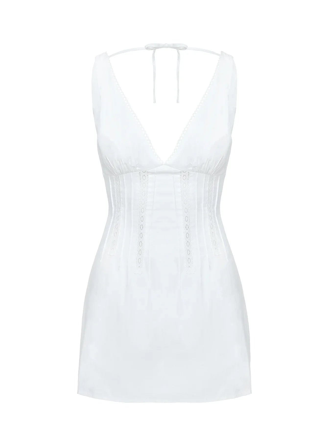Austria Drop Waist Mini Dress White