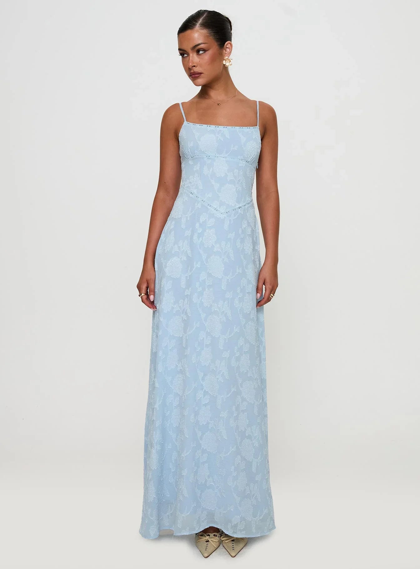 South Of France Maxi Dress Blue Petite