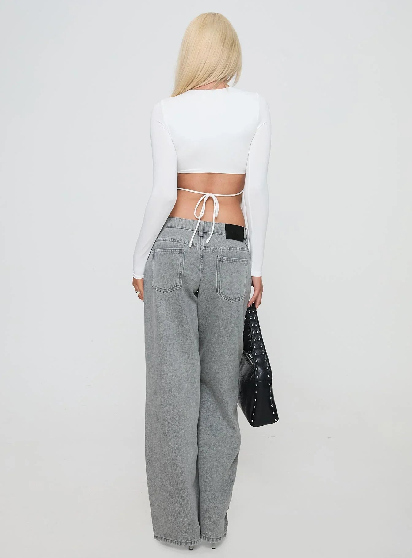 Ellanor Low Rise Straight Leg Jean Washed Grey