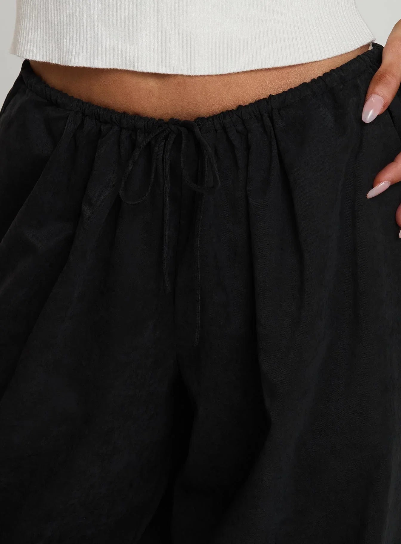 Bungala Oversized Relaxed Pants Black Petite