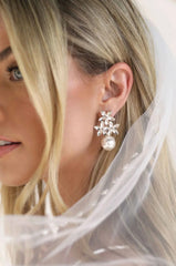 Ettika Best Day Crystal and Pearl Earrings