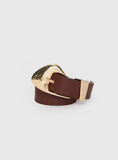 Youre Strong Belt Dark Brown Gold