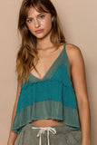 Luv Evergreen V Neck Tank Top