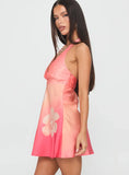 Laleisa Beaded Halter Mini Dress Multi