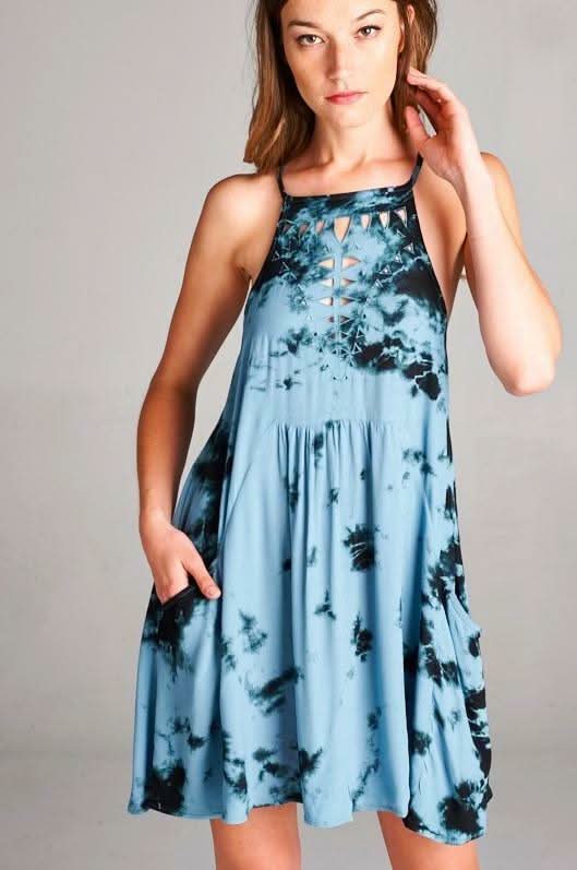 Second Chance Tie Dye Racerback Swing Dress
