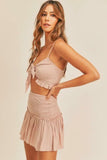 Santorini Blush Pink Mini Dress Set