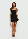 Sylvana Textured Mini Dress Black