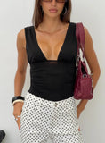 Lamira Plunge Bodysuit Black
