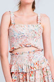 Faye Boho Print Two Piece Smocked Mini Dress