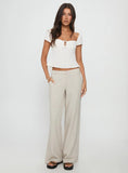 Isabetta Short Sleeve Top White
