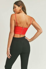 Love Struck Red Corset Crop Top