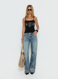 Ezia Wide Cuff Baggy Jeans Raw Denim