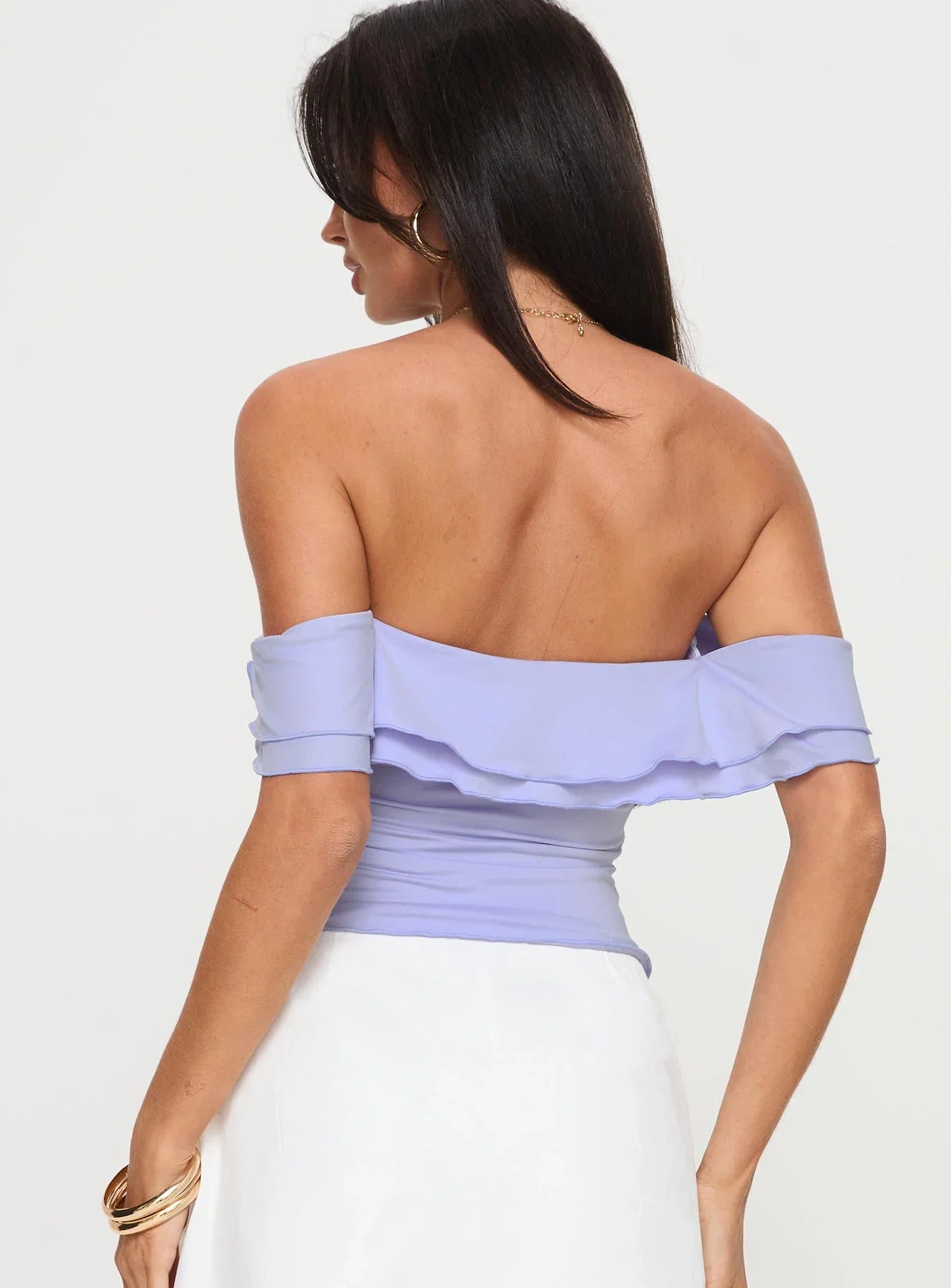 Flutter Frills Top Lilac