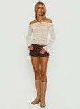 Korrine Off Shoulder Lace Top Cream