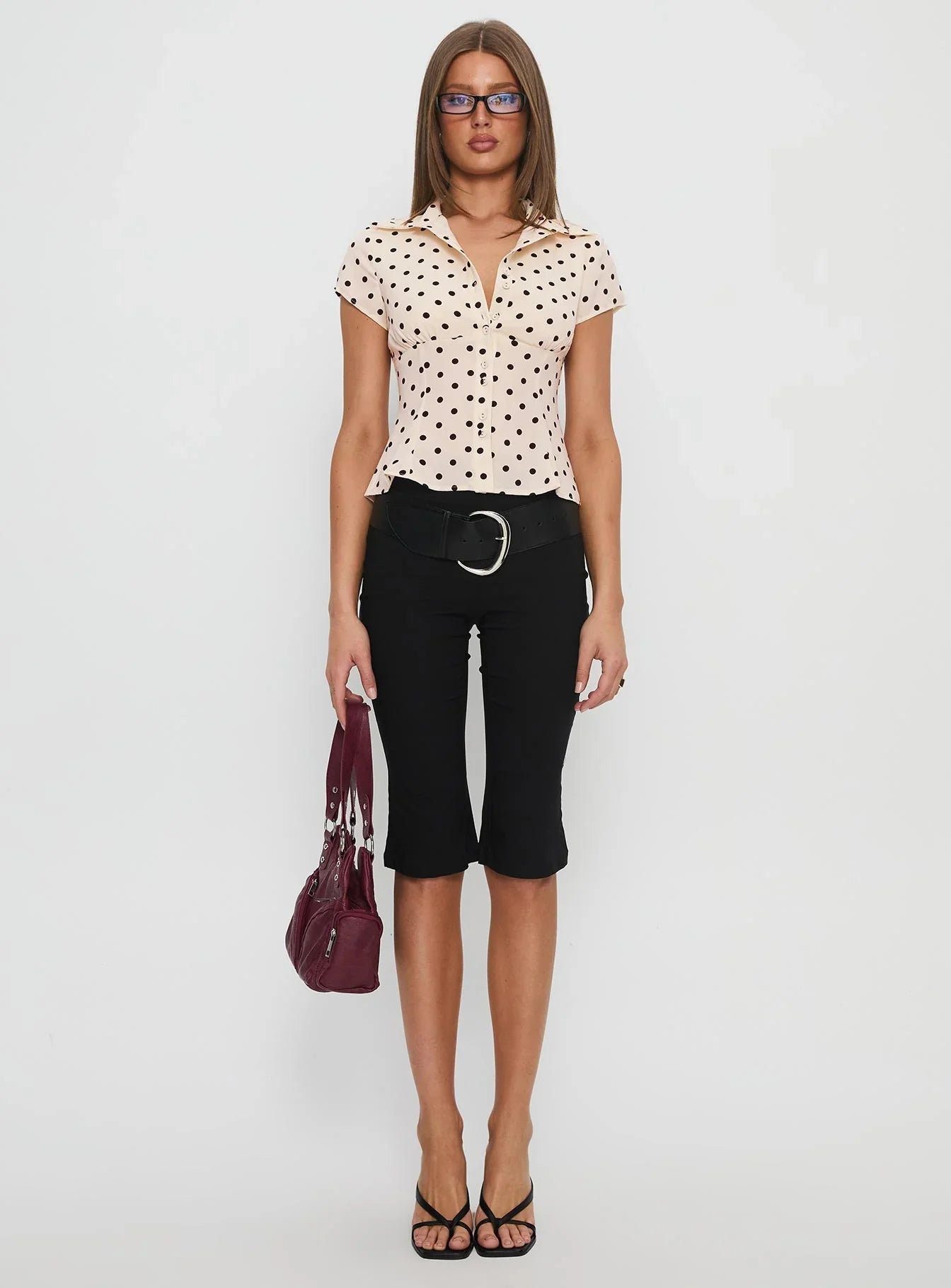 Cottesloe Blouse Top Cream Polka Dot