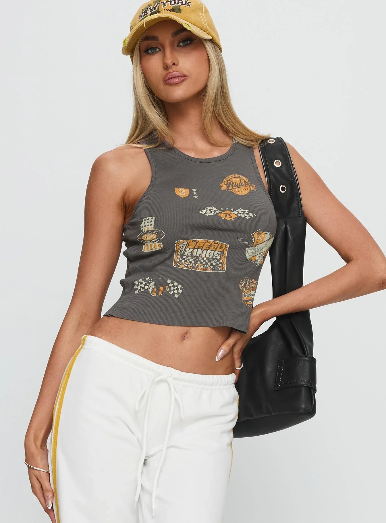 Need For Speed Tank Top Charcoal