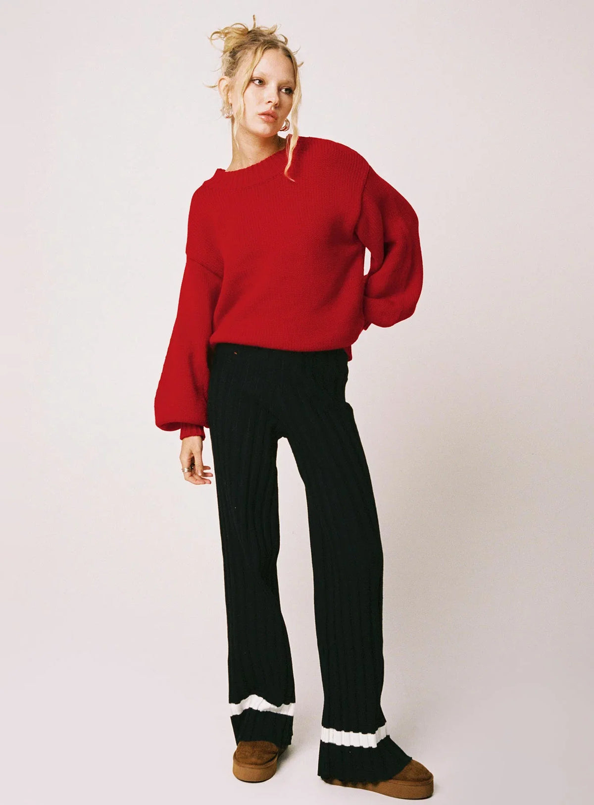 Montenegro Knit Pants Black Cream