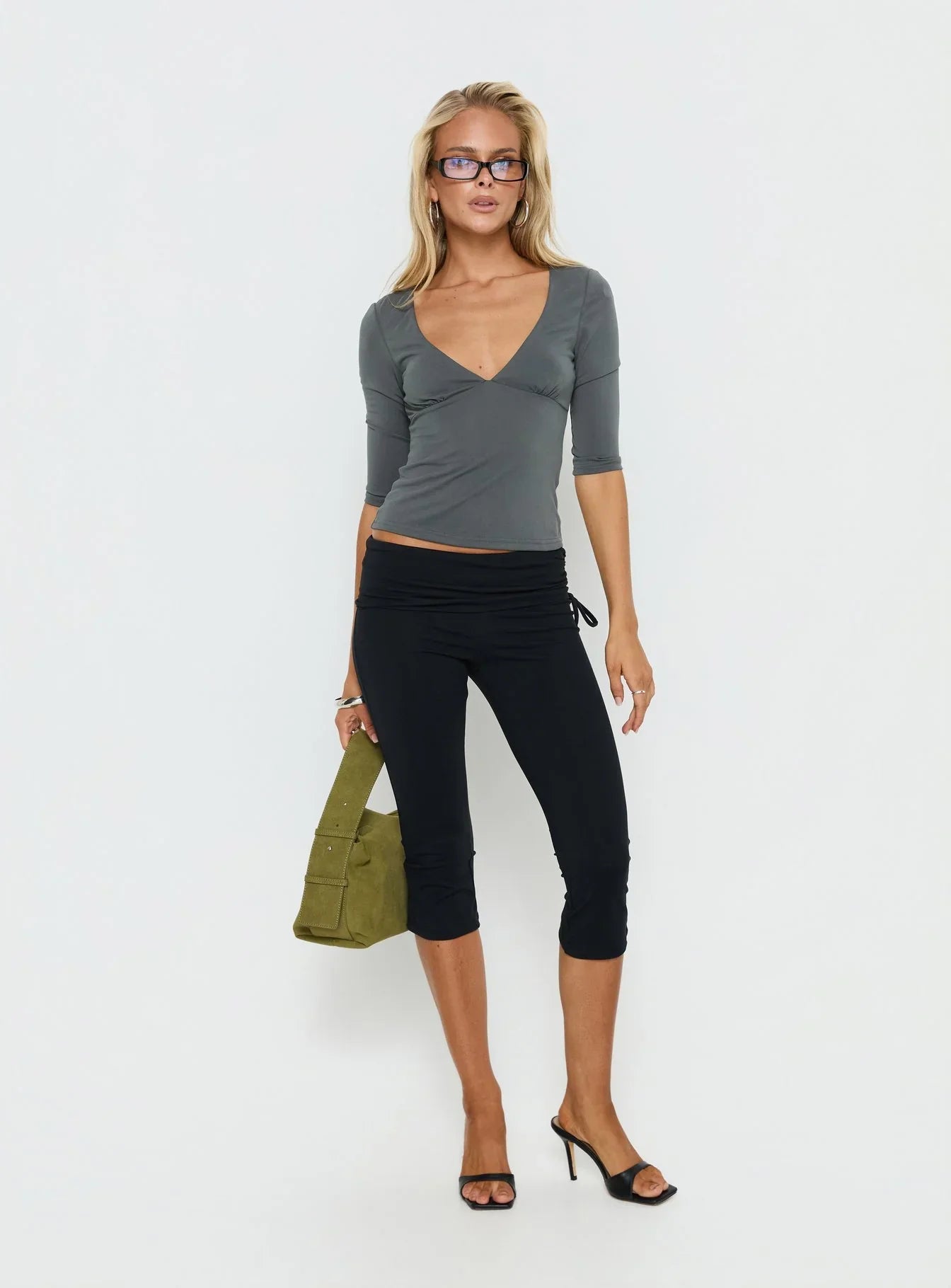 Bailor Channel Waistband Capri Pants Black