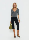 Bailor Channel Waistband Capri Pants Black