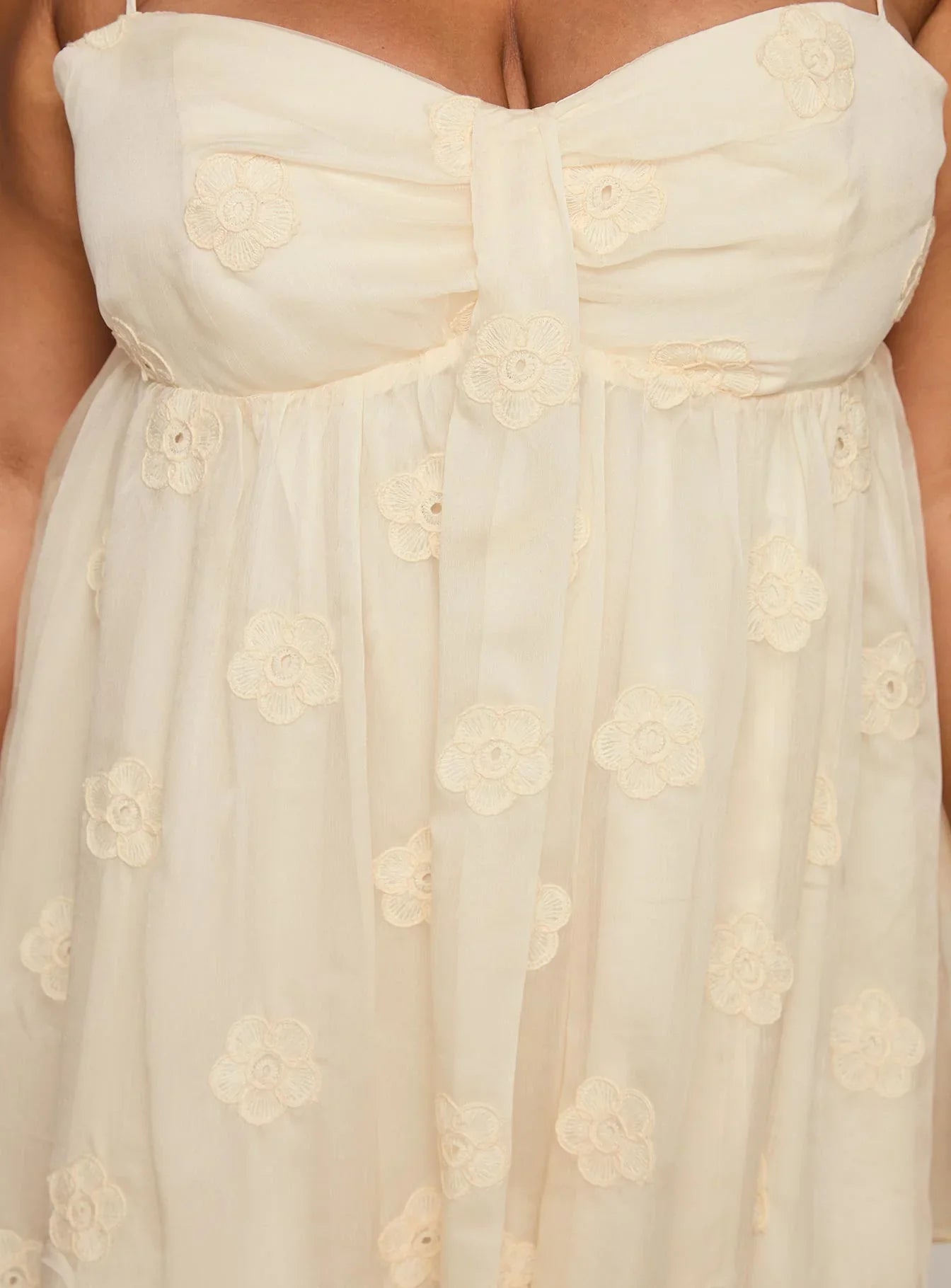 Sparks Fly Mini Dress Cream Curve