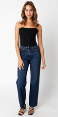 Amalfi Black Eyelet Bustier Crop Top