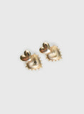 Eliette Heart Earrings Gold