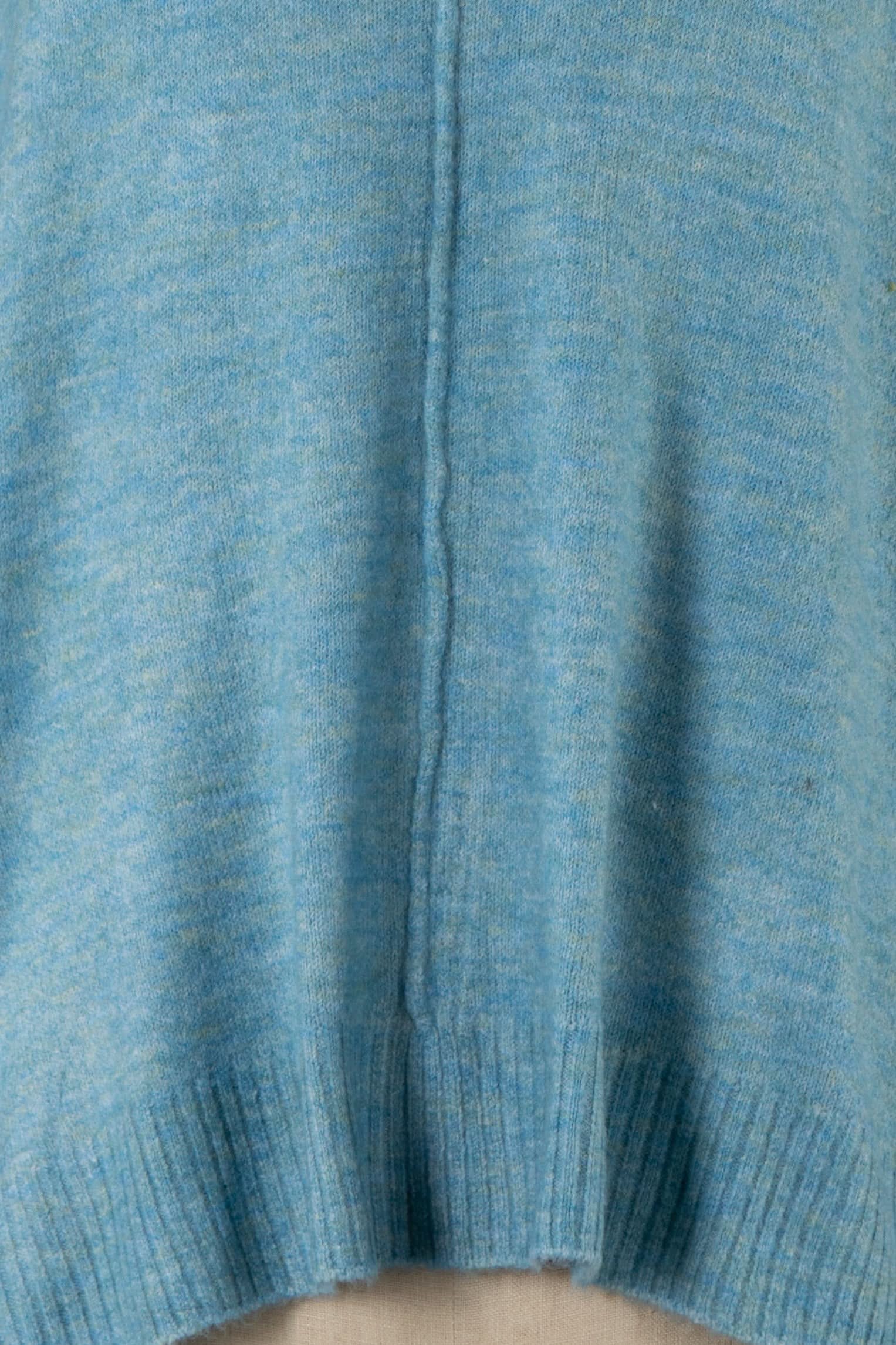 Sylvie Blue V Neck Sweater